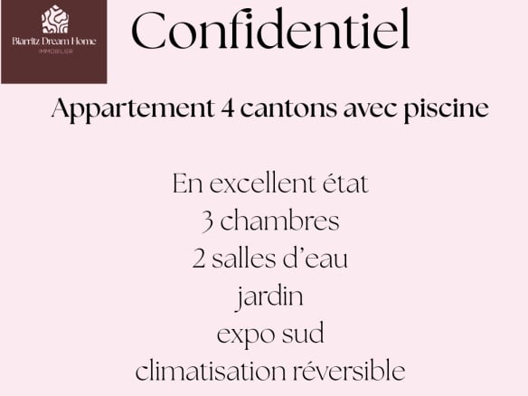ANGLET – Appartement coup de coeur aux 4 cantons